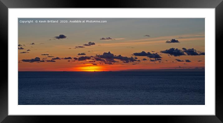 ocean sunset Framed Mounted Print by Kevin Britland