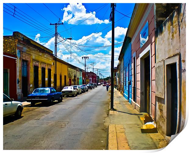 Streets of Oaxaca Print by Jonathan Callaghan