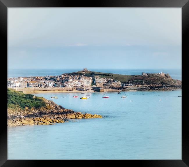 A Majestic Cornish Coastal Haven St Ives Framed Print by Beryl Curran