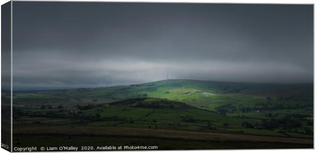Radio Mast In A Stormy Sky, North Wales Canvas Print by Liam Neon