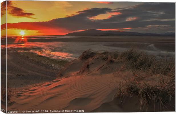 Sunset Roanhead Cumbria Canvas Print by Simon Hall