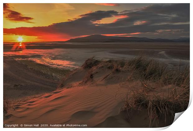Sunset Roanhead Cumbria Print by Simon Hall
