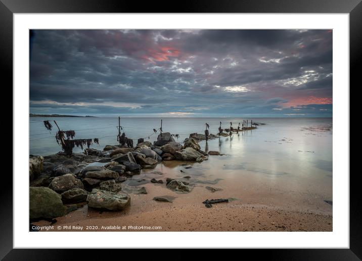 Sunrise at Sugar Sands, Northumberland Framed Mounted Print by Phil Reay