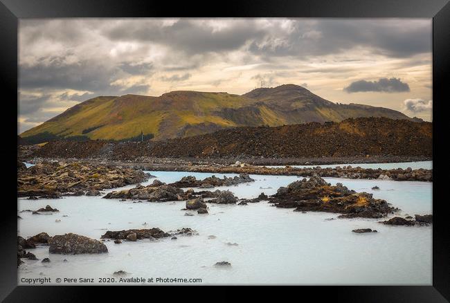 Soft Light at Blue Lagoon, Iceland Framed Print by Pere Sanz