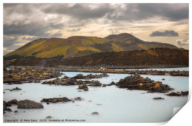 Soft Light at Blue Lagoon, Iceland Print by Pere Sanz