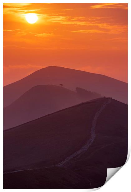 The Sunrise Layers of Back Tor, Peak District.   Print by John Finney