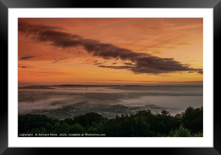 Misty sunrise  Framed Mounted Print by Richard Perks