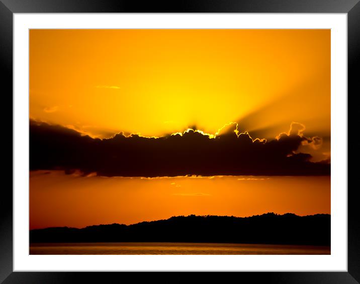 Sunset from Isla las Flores Framed Mounted Print by Jonathan Callaghan