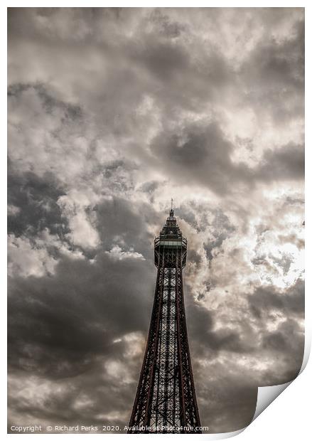 tower in the clouds Print by Richard Perks
