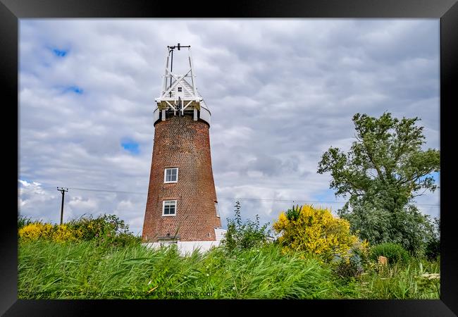 Martham Mill holiday let Framed Print by Chris Yaxley