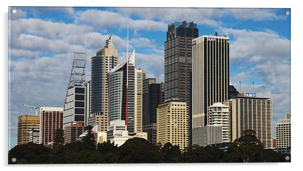 Sydney Skyline Acrylic by peter tachauer