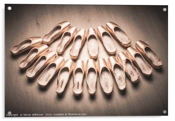 Ballet Shoes Acrylic by Simon Wilkinson