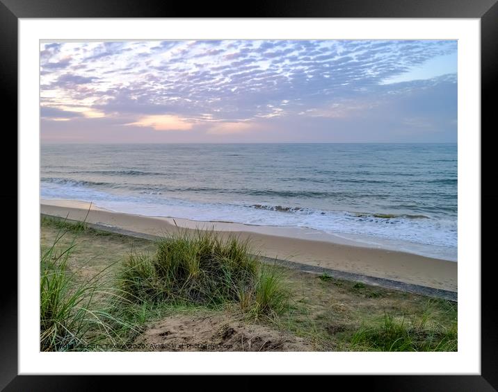 A view over Cart Gap beach Framed Mounted Print by Chris Yaxley