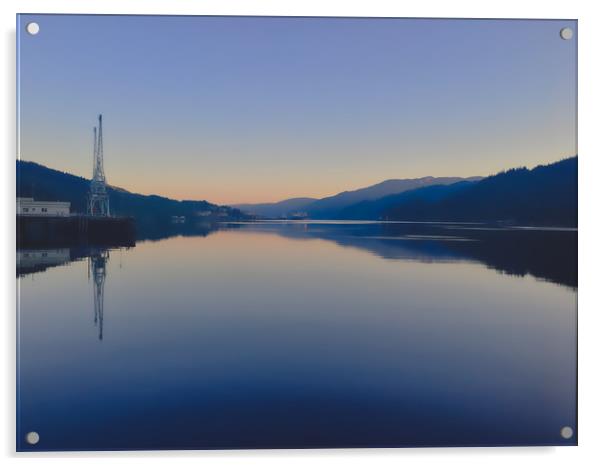 Sunrise at Loch Long, Scotland Acrylic by Nathalie Naylor