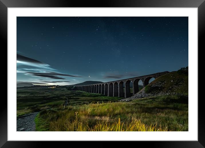 Moonlit Ribblehead Framed Mounted Print by Pete Collins