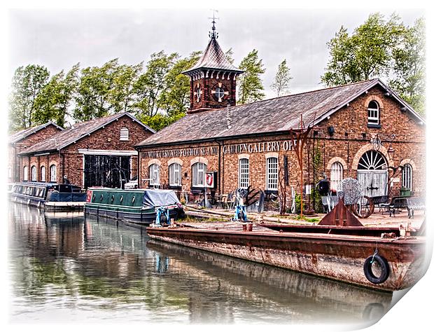 Old Ironworks Print by Elaine Young