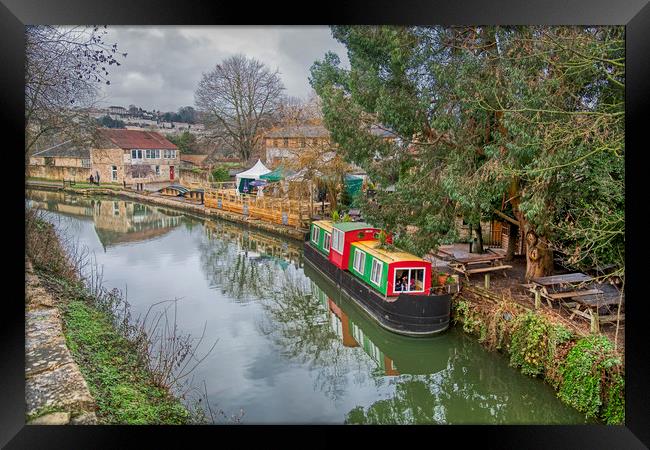 Canal Boat on the Kennet & Avon Framed Print by Dave Williams