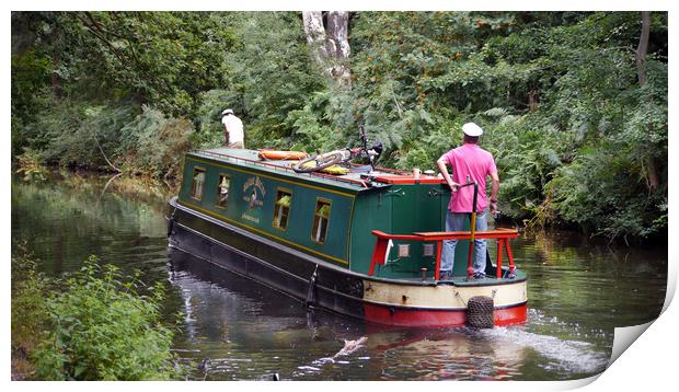 Navigating the Basingstoke Canal Print by Dave Williams