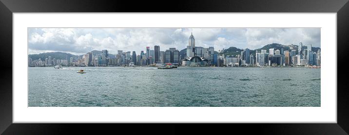 Hong Kong island view from Victoria harbor Framed Mounted Print by Svetlana Radayeva