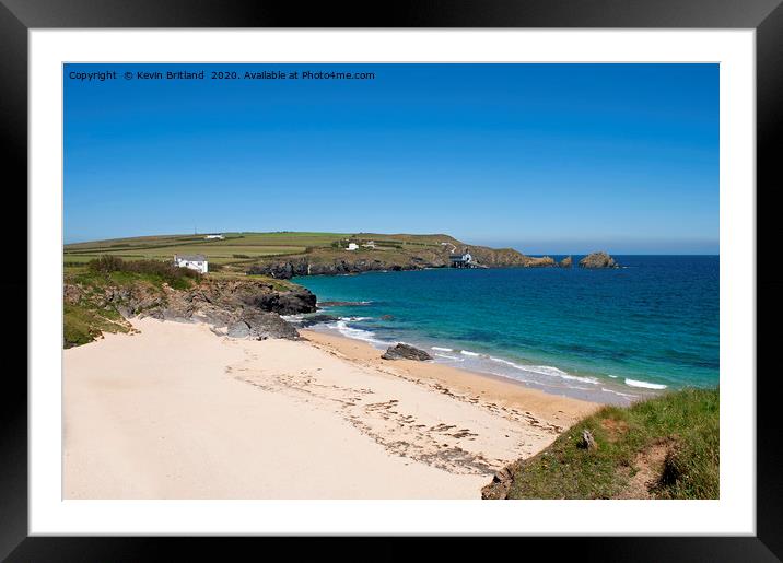 mother ivys bay cornwall Framed Mounted Print by Kevin Britland