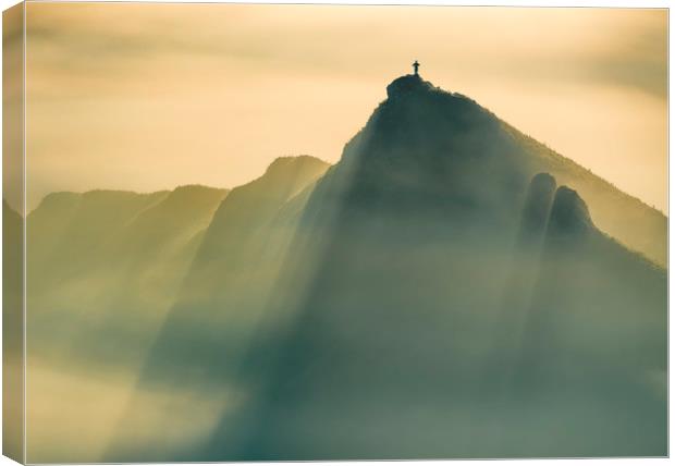 Alone on the Summit. Park House Hill.  Canvas Print by John Finney