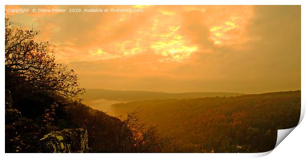 Symonds Yat Forest of Dean Sunset Print by Diana Mower