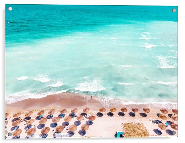 Ocean Print, Beach Print, Aerial Beach Print, Blue Acrylic by Radu Bercan