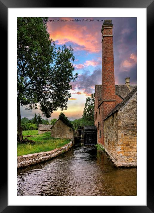 The water Mill, Lower Slaughter, Cotswolds Framed Mounted Print by K7 Photography