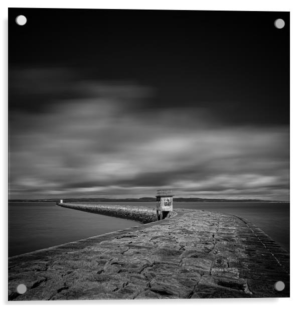 Granton Harbour long exposure  Acrylic by Steven Lennie