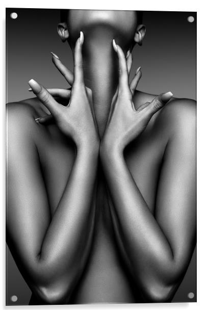 Nude woman fine art 20 Acrylic by Johan Swanepoel