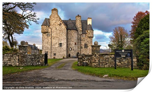 Barcaldine Castle Print by Chris Drabble