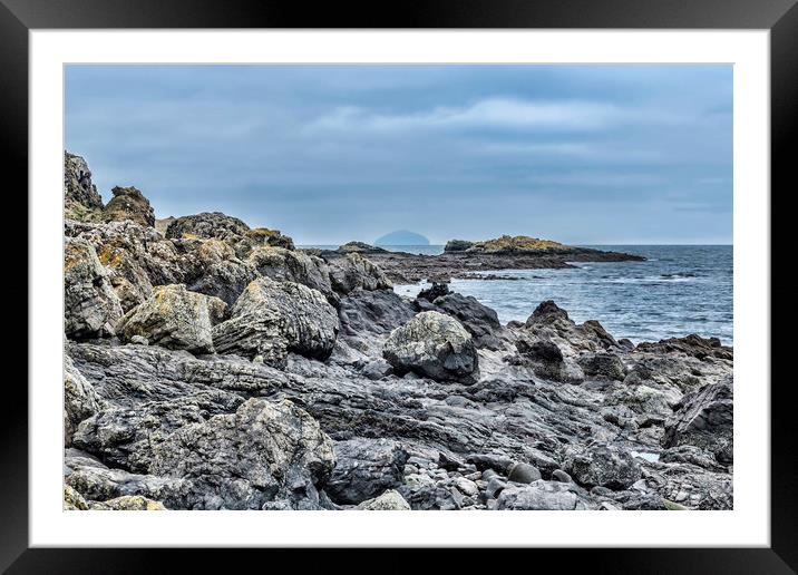 Dunure and Ailsa Craig Framed Mounted Print by Valerie Paterson