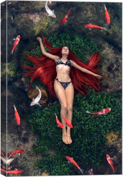 Young woman in water Canvas Print by Svetlana Radayeva
