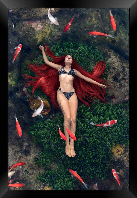 Young woman in water Framed Print by Svetlana Radayeva
