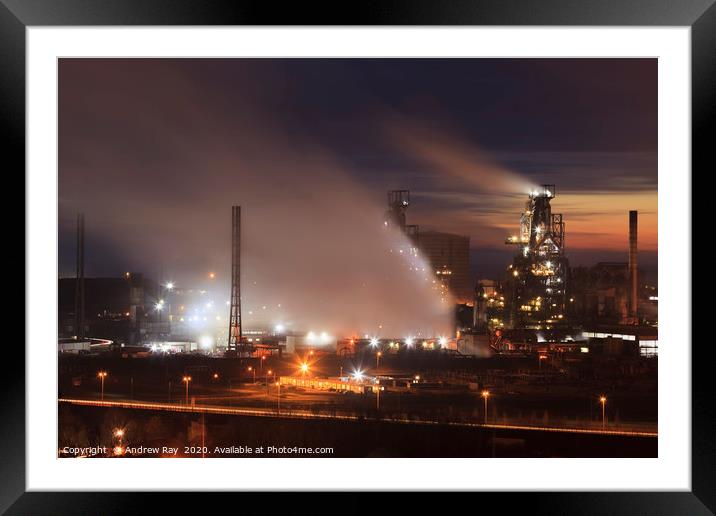 Early evening at Port Talbot Framed Mounted Print by Andrew Ray