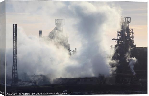 Blast Furnaces at Port Talbot Canvas Print by Andrew Ray