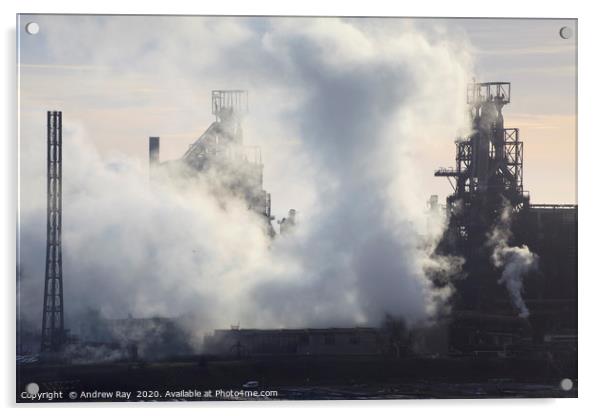 Blast Furnaces at Port Talbot Acrylic by Andrew Ray