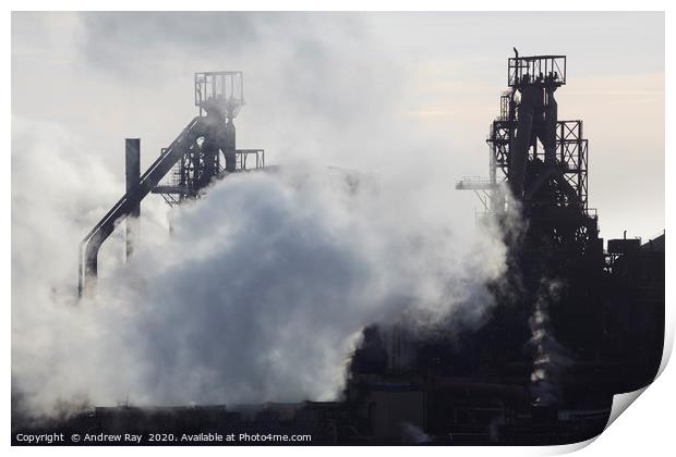Port Talbot Blast Furnaces Print by Andrew Ray