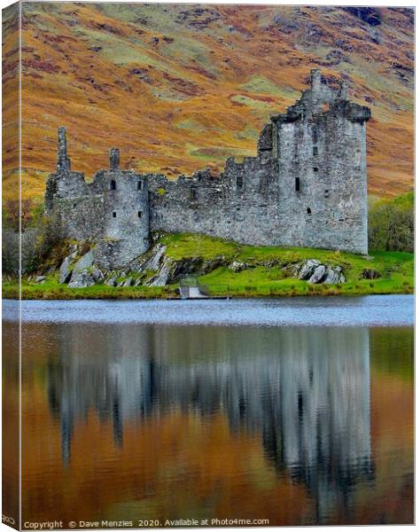 Kilchurn Castle on Loch Awe, Argyll & Bute  Canvas Print by Dave Menzies