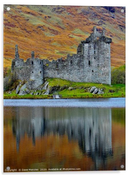 Kilchurn Castle on Loch Awe, Argyll & Bute  Acrylic by Dave Menzies