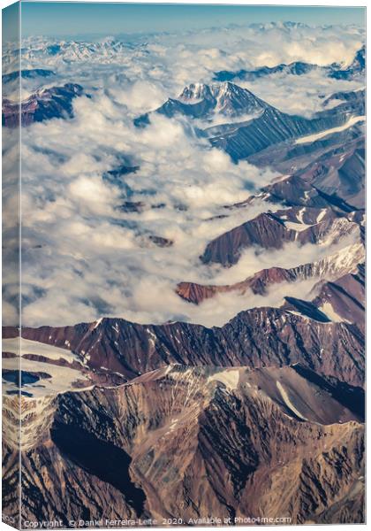 Andes Mountains Aerial View, Chile Canvas Print by Daniel Ferreira-Leite