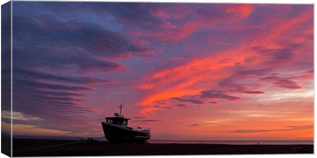 Sunrise at Dungeness Canvas Print by Jenny Hibbert