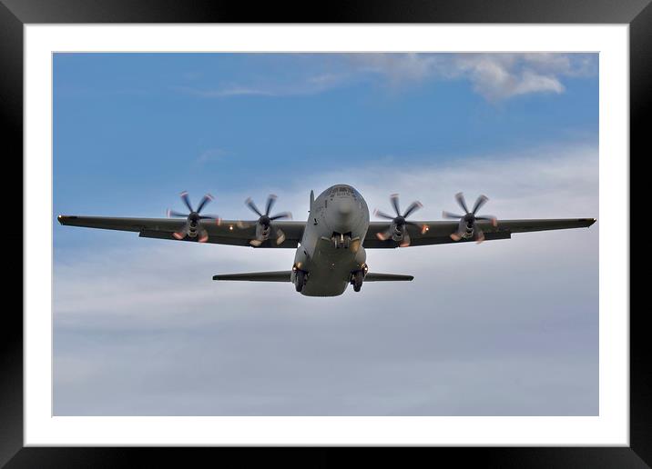 Lockheed Martin CC-130J Hercules Framed Mounted Print by Derek Beattie