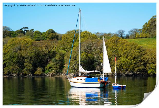 helford river cornwall Print by Kevin Britland