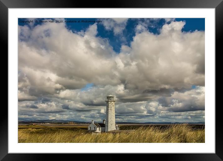 South Walney Lighthouse. Framed Mounted Print by Simon Hall