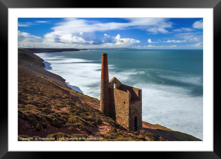 Engine house view (Wheal Coates) Framed Mounted Print by Andrew Ray