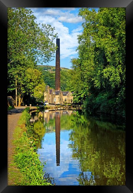 Hebden Bridge Rochdale Canal           Framed Print by Darren Galpin