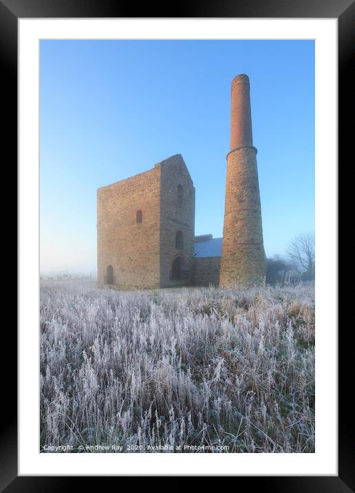 Frosty morning (Wheal Busy) Framed Mounted Print by Andrew Ray