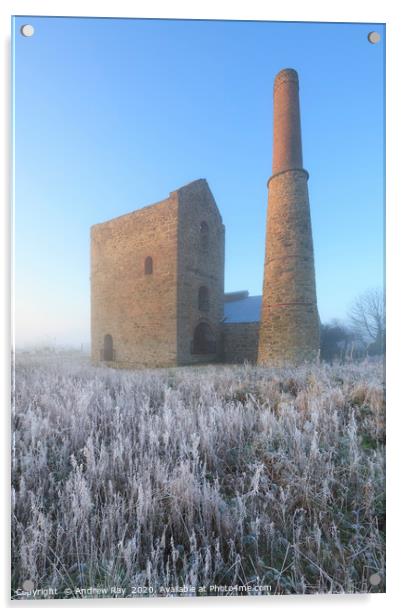 Frosty morning (Wheal Busy) Acrylic by Andrew Ray