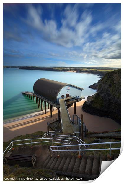Above Padstow Lifeboat Station (Mothers Ivey's Bay Print by Andrew Ray